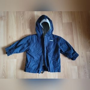 Children's Place Double layered hooded jacket navy blue size 18m warm